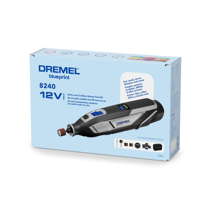 Dremel 8240/5 12V-Cordless Variable Speed Rotary Tool, 2Ah Li-Ion Battery with 5 Accessories, & Dremel Soft Case