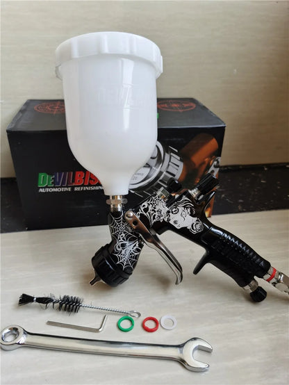 DeVilbiss GTI Pro Lite TE20 1.3mm Nozzle Professional Spray Gun, 600ml Cup