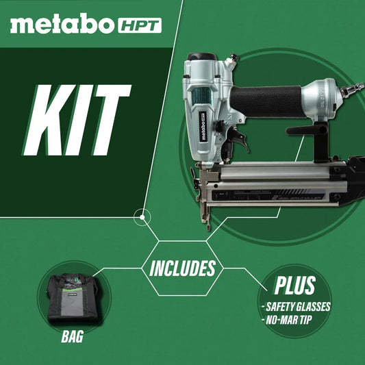 Metabo HPT Pro Brad Nailer Kit, 18 Gauge, High Grade Aluminum Magazine, Accepts 5/8-Inch To 2-Inch Brad Nails, NT50A5