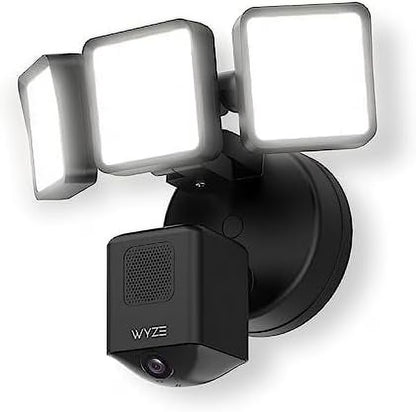 Wyze - Floodlight Camera Pro, 3000 Lumen LEDs, 180 in. Wide View, 2k HD Outdoor Wi-Fi Floodlight Home Security Camera - Black