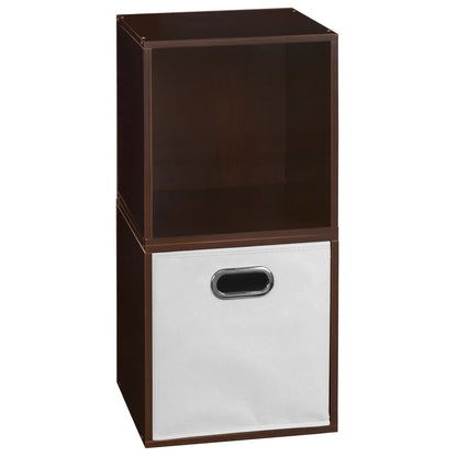 Niche Cubo Storage Set - 2 Cubes and 1 Canvas Bin- Truffle/White