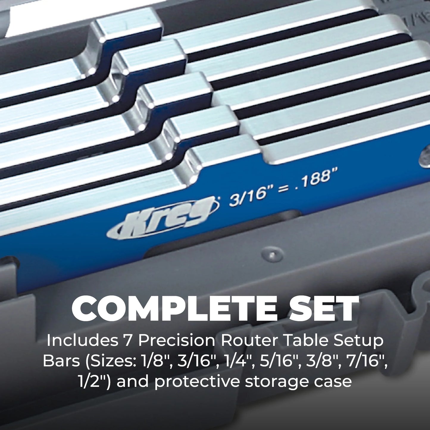 Precision Router Table Setup Bars - Set of 7