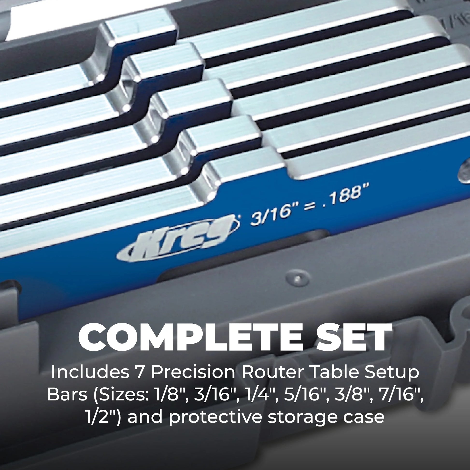 Precision Router Table Setup Bars - Set of 7