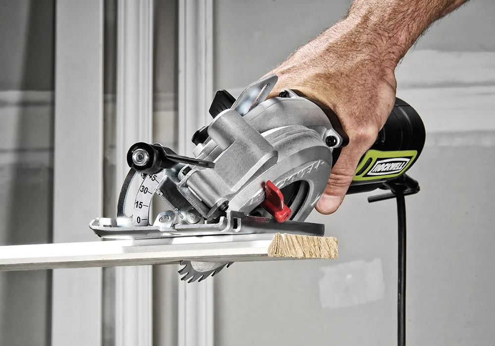 Rockwell RK3441K 4-1/2" 5 Amp Compact Corded Circular Saw Tool Kit, 3500 RPM
