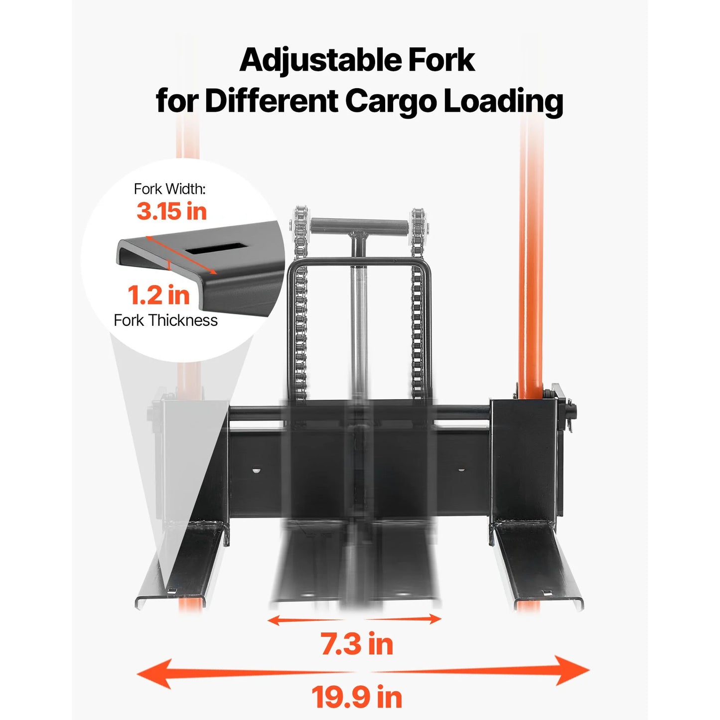 KFFKFF Hydraulic Material Lift Stacker, 450 lbs Capacity, Pallet Truck with Fork Lift Table, 35.8-Inch Max Height, Foldable & Portable Table Cart, Yellow & Black