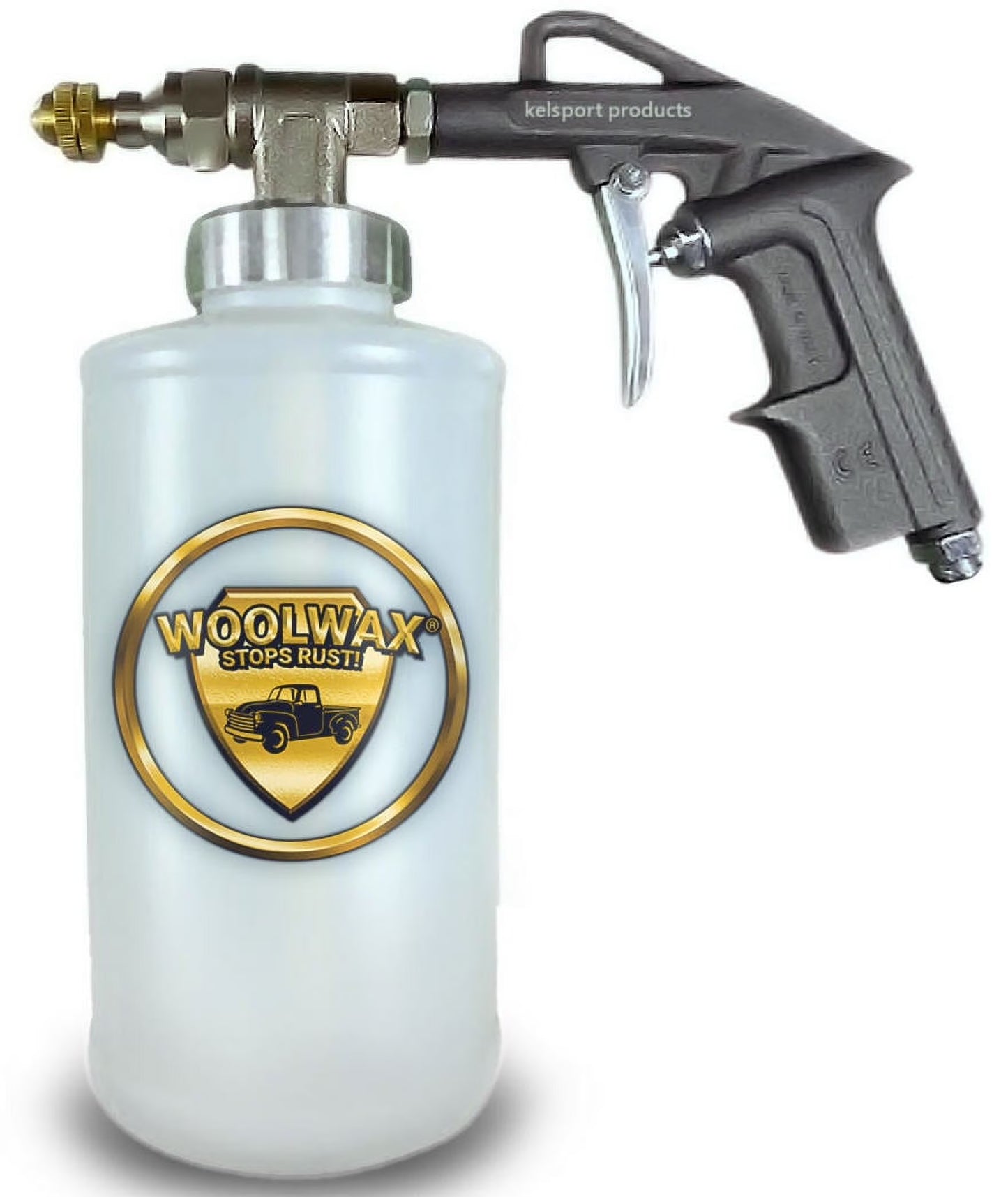 Woolax Stops Rust Pro Undercoating Automotive Spray Gun with Extension Wands & Quart Bottles