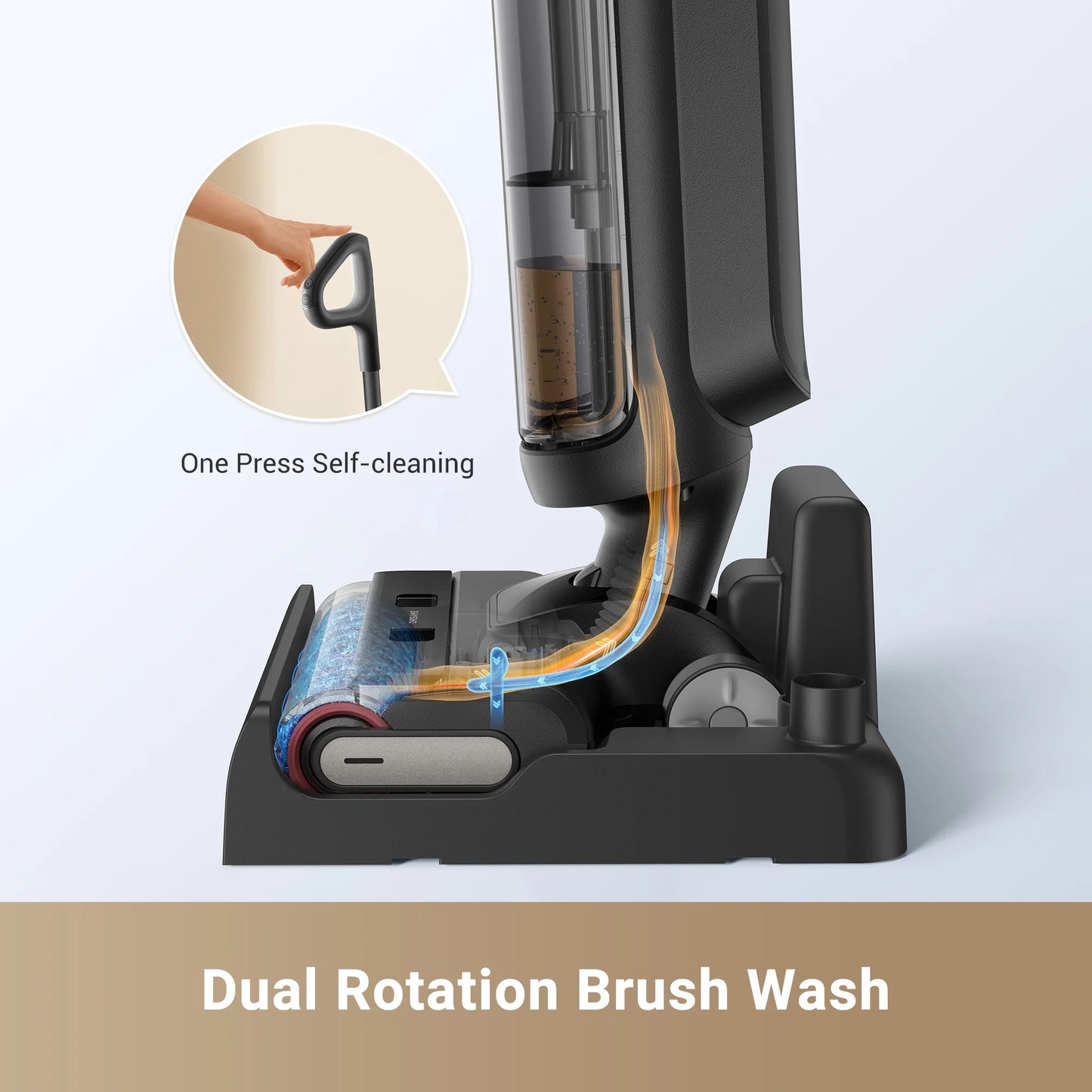 Dreame Cordless Wet/Dry Vacuum Cleaner, Dual-Edge Brushes, 600ml water tank, Self-Propulsion, K20