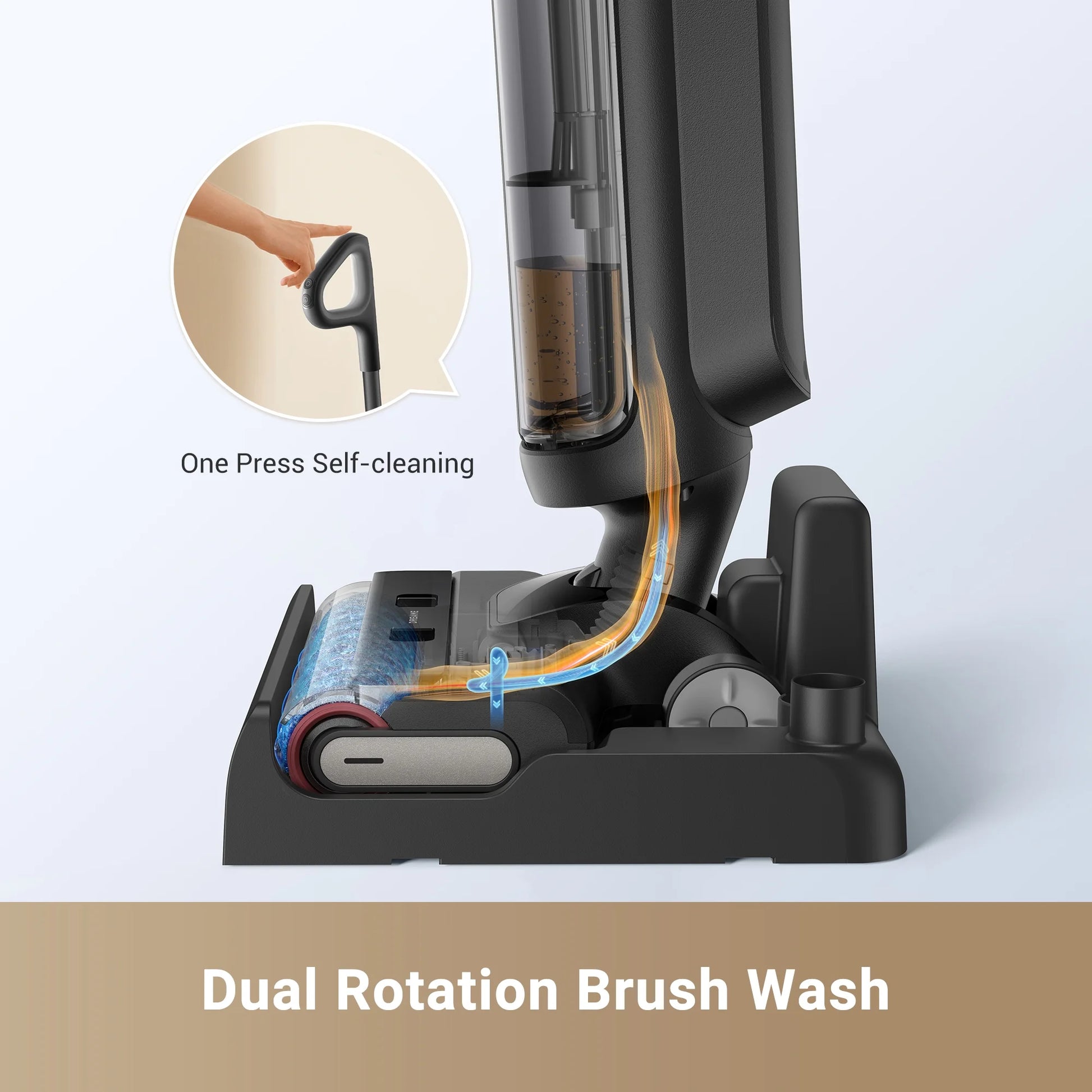 Dreame Cordless Wet/Dry Vacuum Cleaner, Dual-Edge Brushes, 600ml water tank, Self-Propulsion, K20