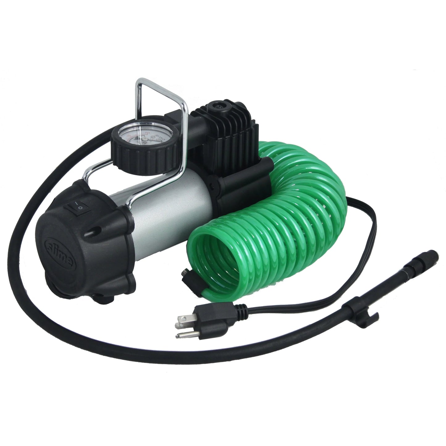 Slime 120V Garage Inflator Tire Compressor With Accessories Kit - 40045