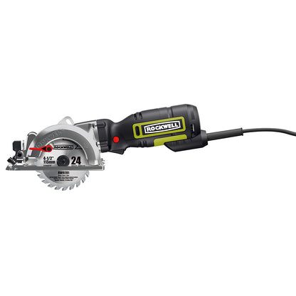 Rockwell RK3441K 4-1/2" 5 Amp Compact Corded Circular Saw Tool Kit, 3500 RPM