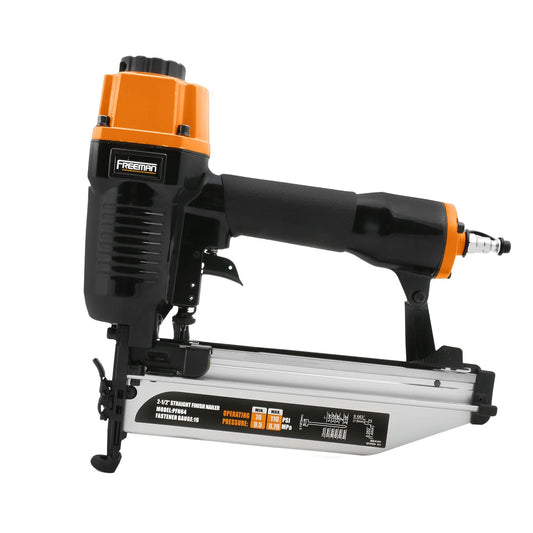 Freeman P4FNCB Pneumatic Finishing Nailer and Stapler Kit with Bag and Fasteners (4-Piece)