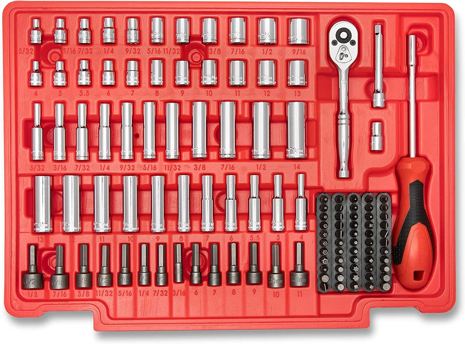 Gearwrench CTK229C 229 Piece 1/4" 3/8" & 1/2" Drive Mechanics Hand Tool Set