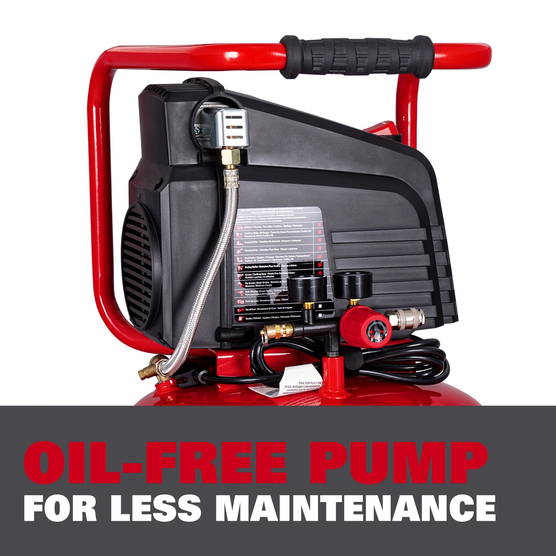 Ecomax 20 Gallon Portable Air Compressor, 150 PSI 1.5 HP Oil-Free Electric for Home Garage & Shop