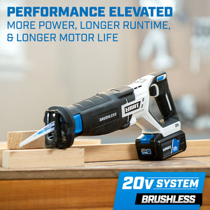 HART 20-Volt Battery-Powered Brushless Reciprocating Saw (Battery Not Included)