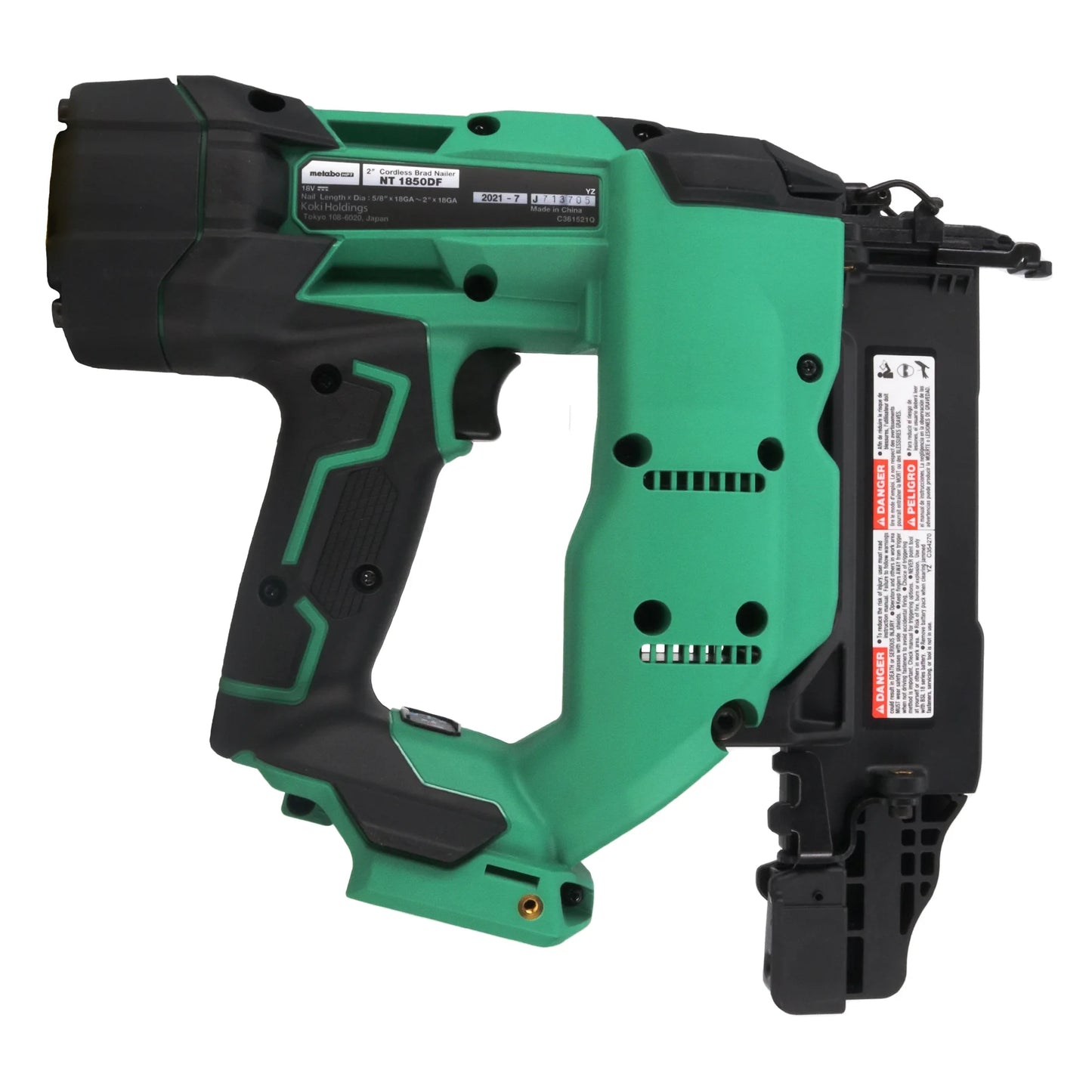 Metabo HPT NT1850DFM 18V Cordless 18 GA 5/8 to 2 in Brad Nailer Kit
