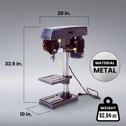 Master Mechanic 10-Inch Bench Mount Drill Press with 5 Speed 5/8 HP Motor