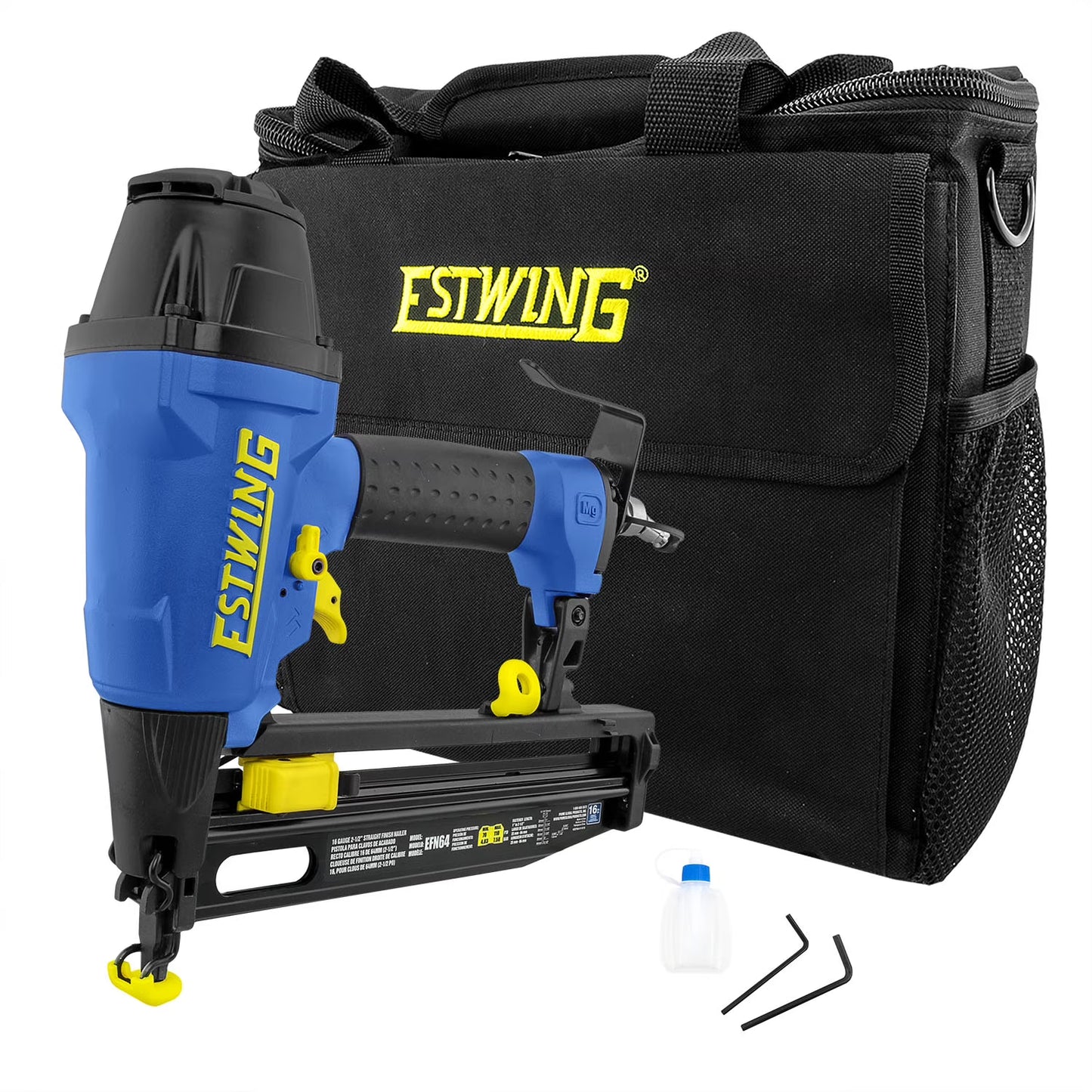 Estwing EFN64 Pneumatic 16-Gauge 2-1/2" Straight Finish Nailer with Bag