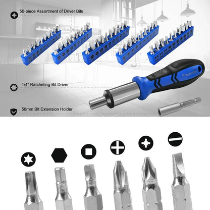 249-Piece Household Tool Kit, PROSTORMER General Home/Auto Repair Tool Set with Hammer, Pliers, Screwdriver Set, Wrench Socket Kit and Toolbox Storage Case - Perfect for Homeowner, Diyer, Handyman