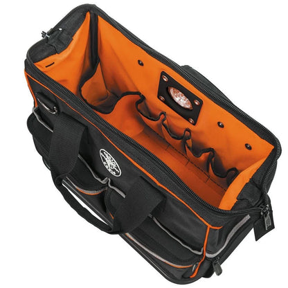 Klein Tools 55431 Black & Orange Tradesman Pro 31 Pocket Lighted Tool Bag