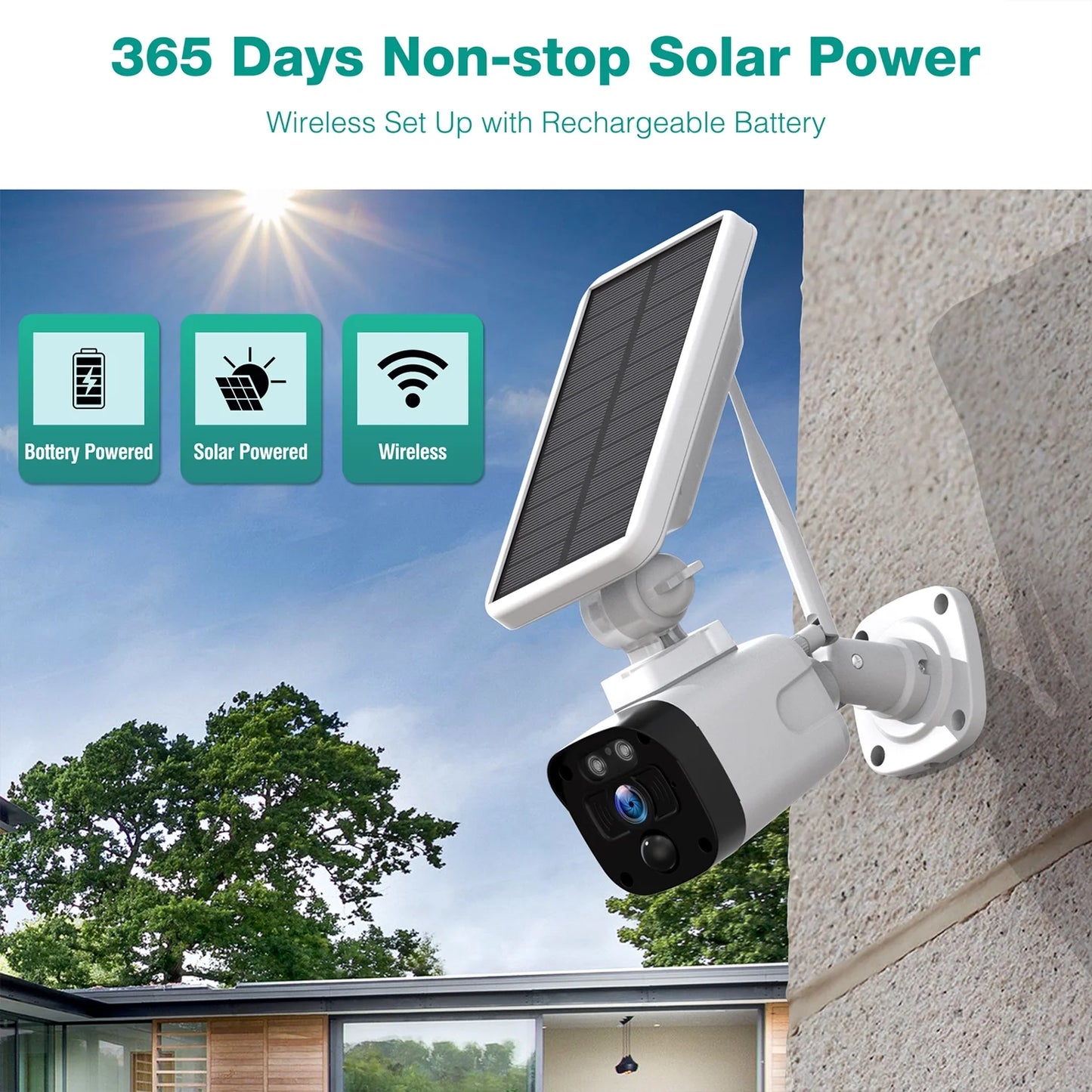 TOGUARD SC51 10CH 4MP Solar Wireless Security Camera System Outdoor with NVR, CCTV Camera Security System HDMI Output
