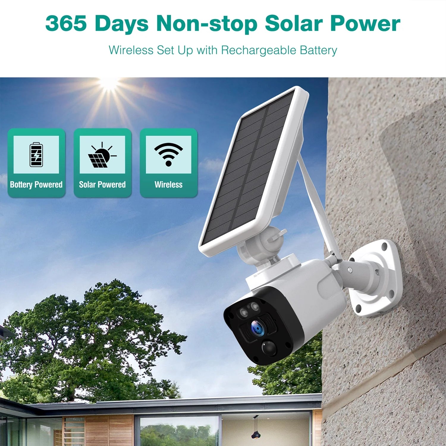 TOGUARD SC51 10CH 4MP Solar Wireless Security Camera System Outdoor with NVR, CCTV Camera Security System HDMI Output