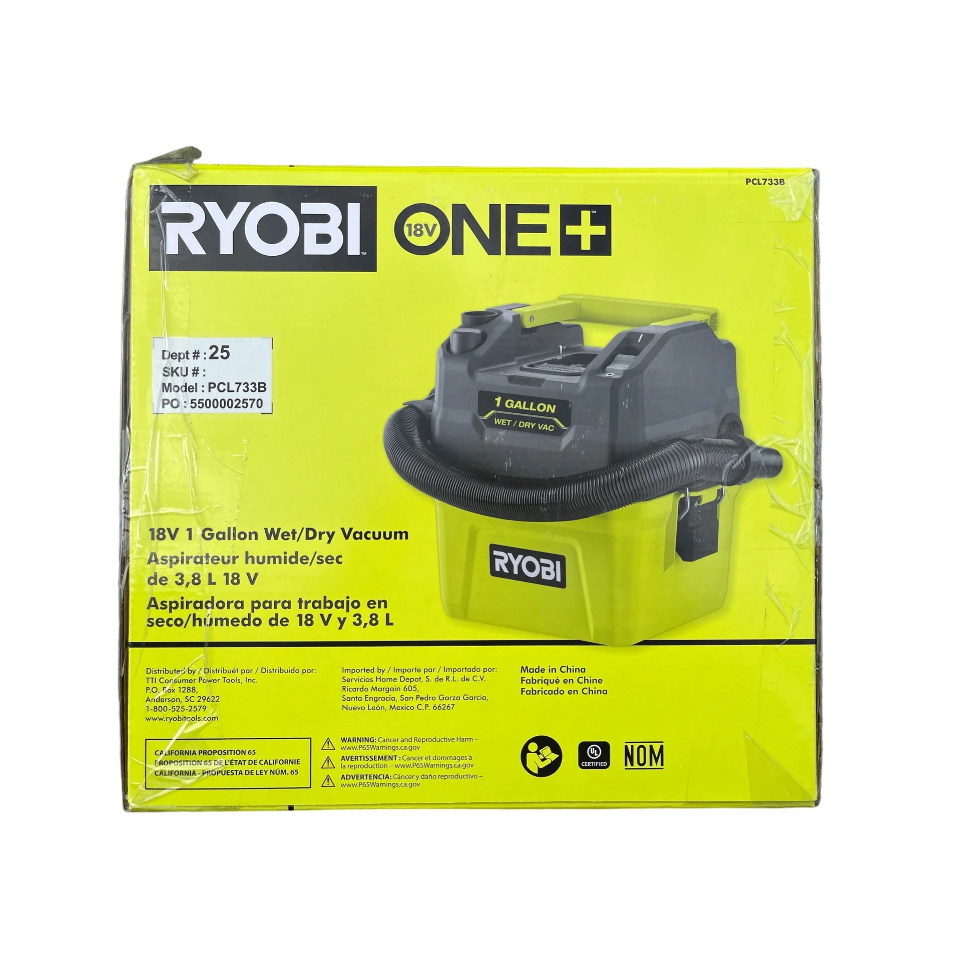 RYOBI 18V ONE+, 1 Gallon, Cordless, Wet/Dry Vacuum Cleaner