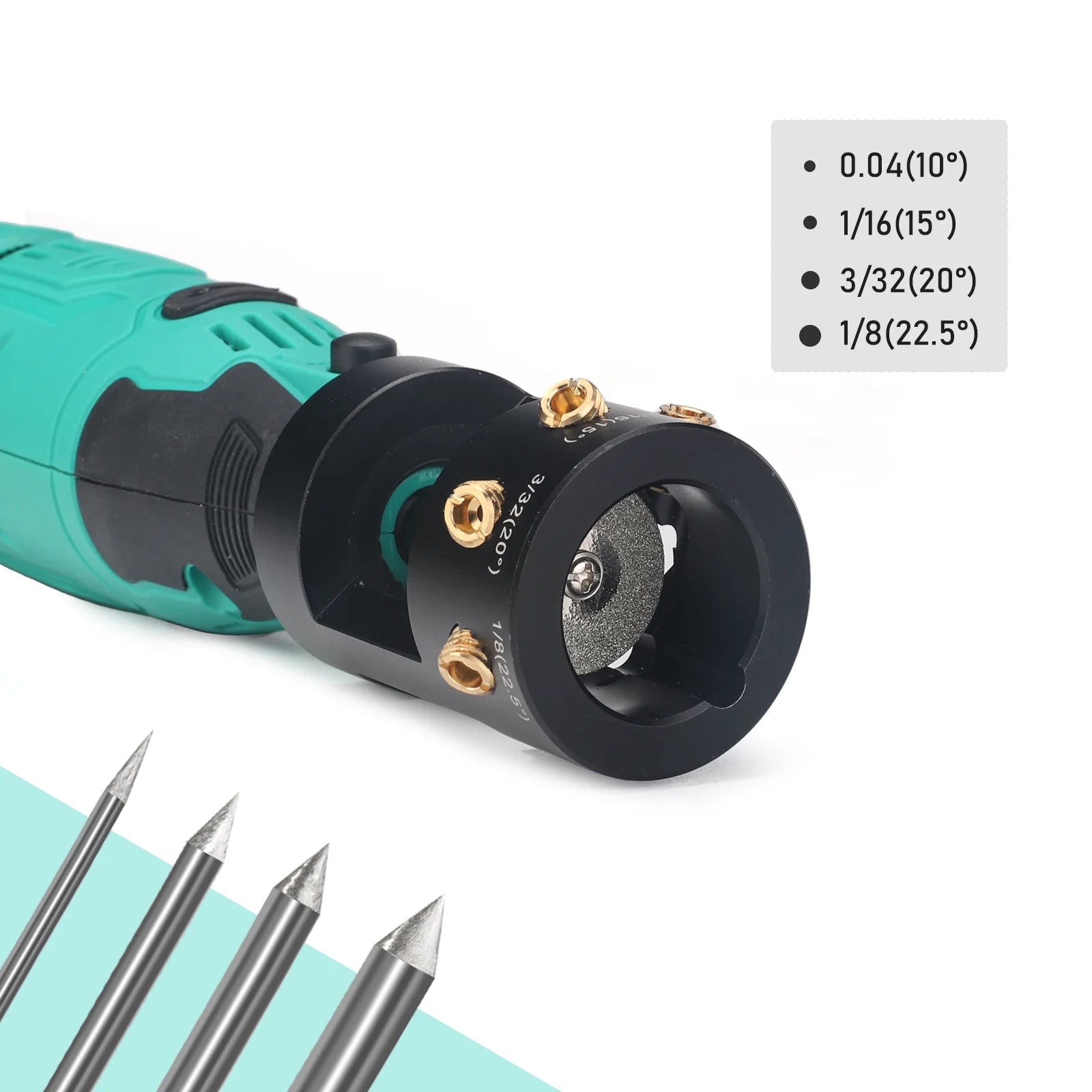 3mirrors Cordless Tungsten Electrode Grinder Sharpener TIG Welding Tool w/12V Lithium Battery Rotary Hand-Held 4 Holes w/Multi-Angle &Offsets, CNC Man