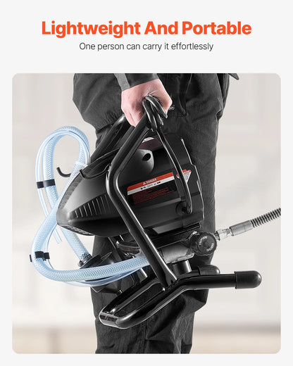 KFFKFF Stand-Mounted Paint Sprayer, 650W Energy-Efficient Sprayer, 3000PSI Electric Paint Dispensing Gear with Extendable Rod and Maintenance Implements for Interior and Exterior Furniture, Barriers