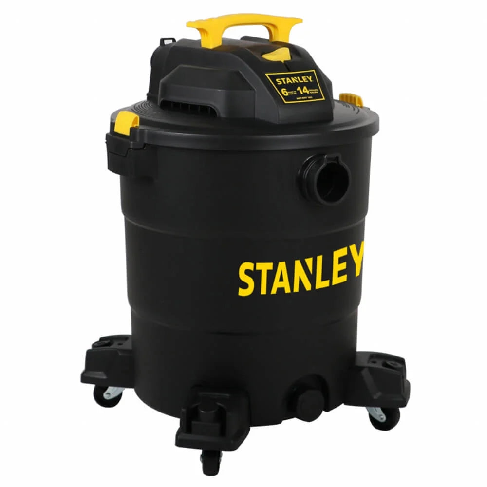Stanley SL18199P14A, 14 Gallon, 6 HP, Cartridge Wet/Dry Vacuum Cleaner, 6' Hose, Yellow