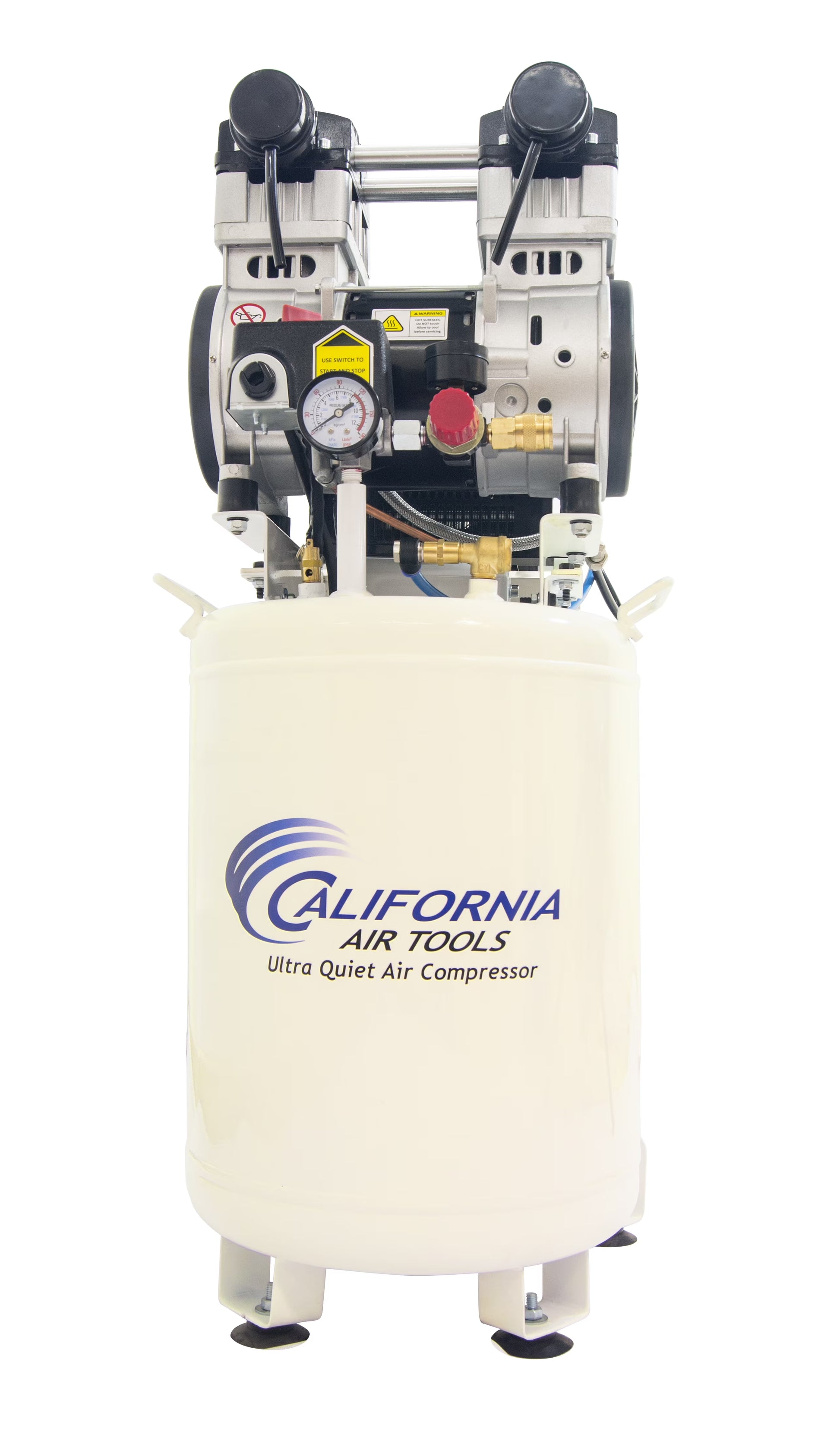 California Air Tools 10020DCAD-22060 Ultra Quiet & Oil-Free 2.0 Hp, 10.0 Gal. Steel Tank Air Compressor with Air Drying System (220V 60Hz)
