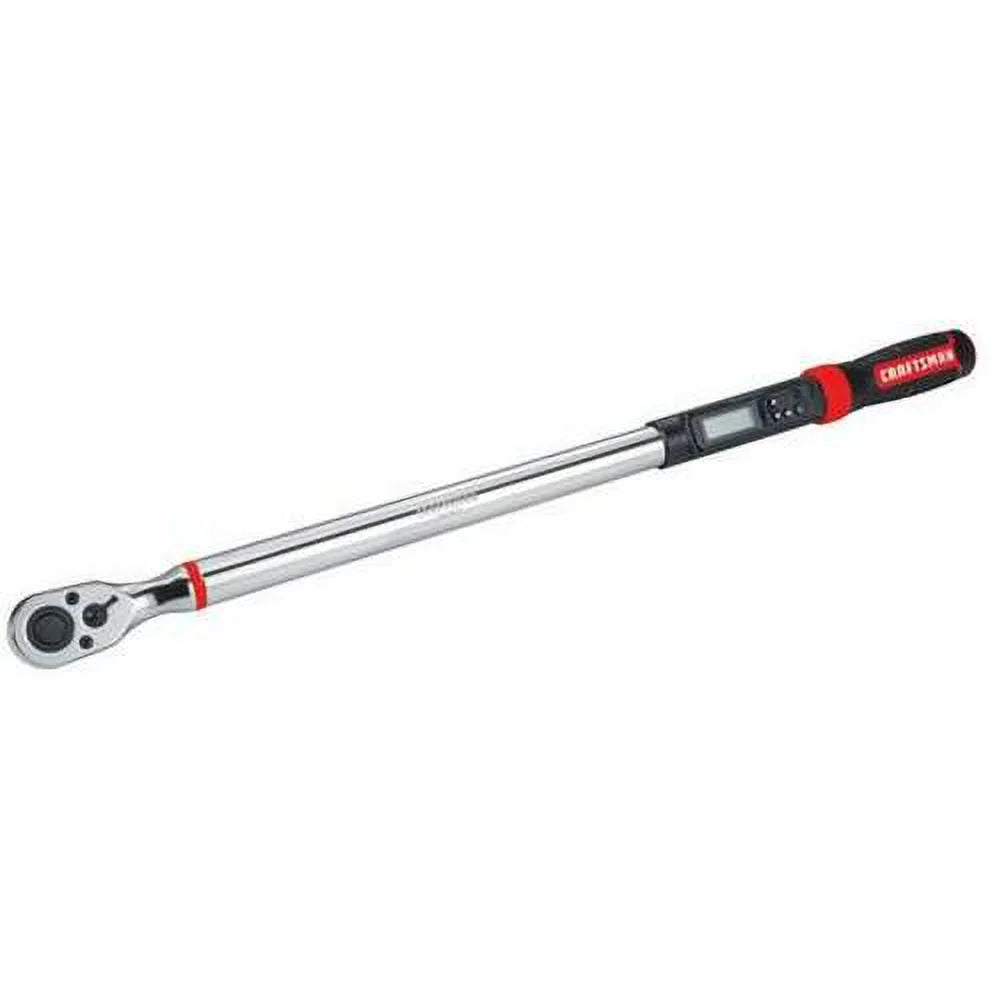 Craftsman Digital Torque Wrench, 1/2 in Drive, 50 to 250 ft-lb, 29.7 in Overall Length