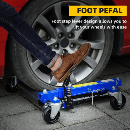 DURHAND 4 Wheel Dolly Portable for Lifting Vehicles, 1465 lbs Weight Capacity