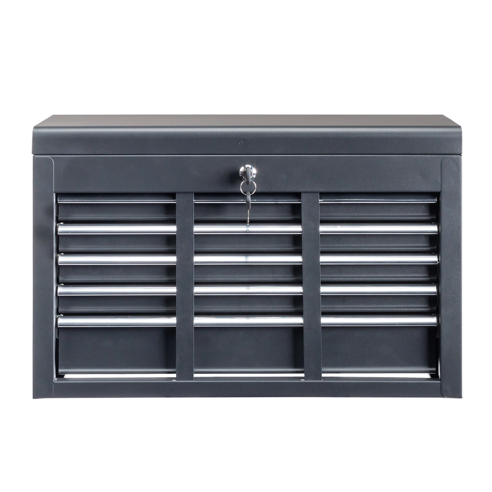 IVV Tool Storage Box Chest with 5 Drawers Steel Repair Tool Box with Lock and Key, Black