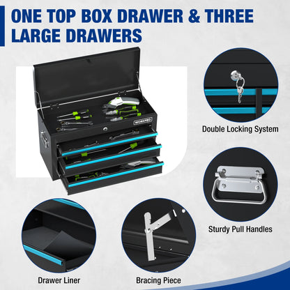 WORKPRO 24.5 inch 5-Drawer Rolling Tool Chest, Sliding Metal Drawer Rolling Tool Storage Cabinet, Removable Toolbox Organizer for Workshop, Garage