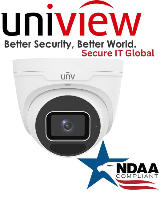 Uniview NDAA 8MP Turret IP Security Camera 2.8~12mm Lens, Smart IR & Built-in Mic - From Secure IT Global