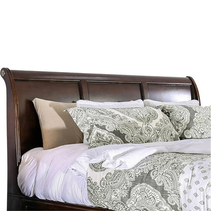 Furniture of America Bradford Wood California King Storage Bed in Brown Cherry