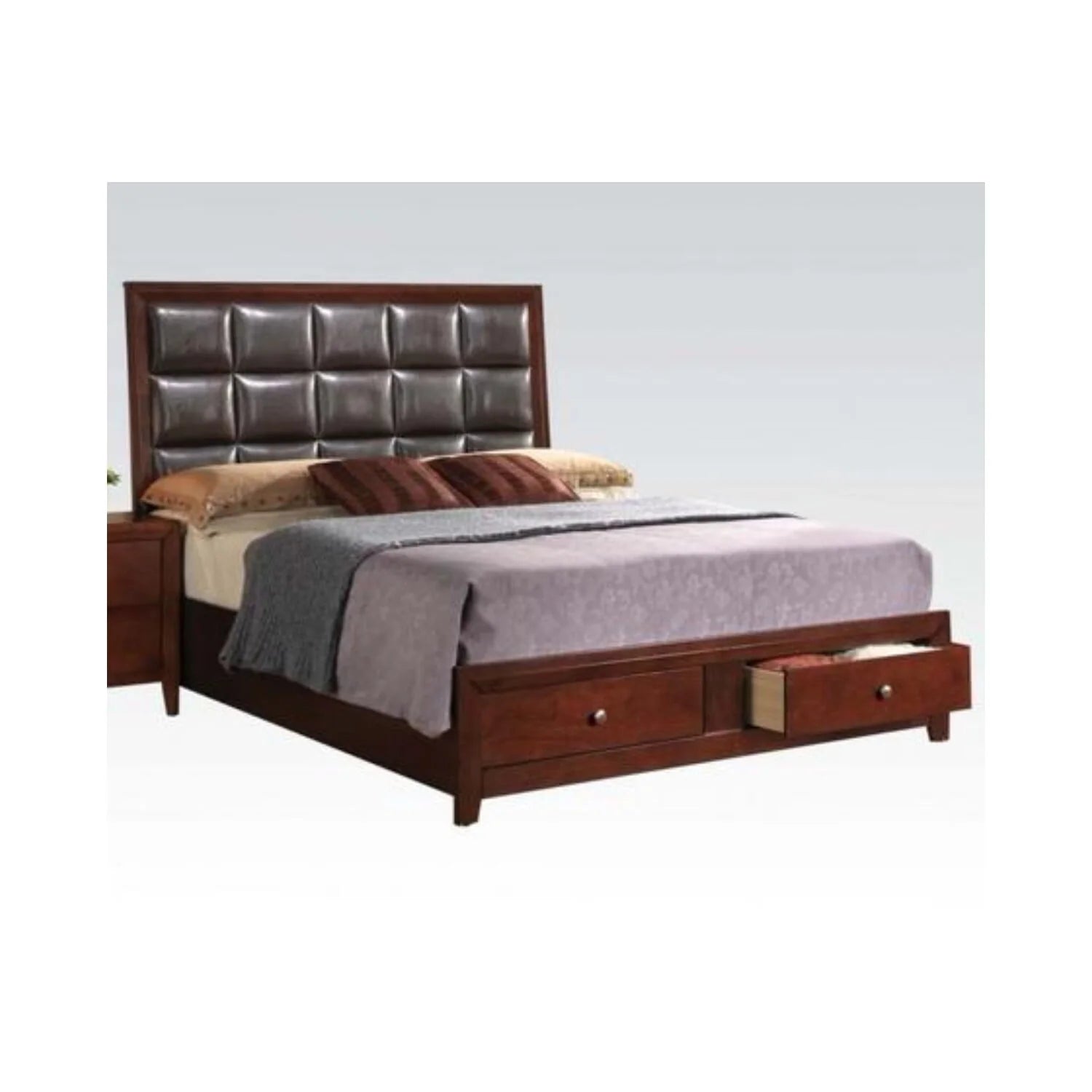 BenJara Well designed Luxurious Queen Size Bed With Storage, Brown
