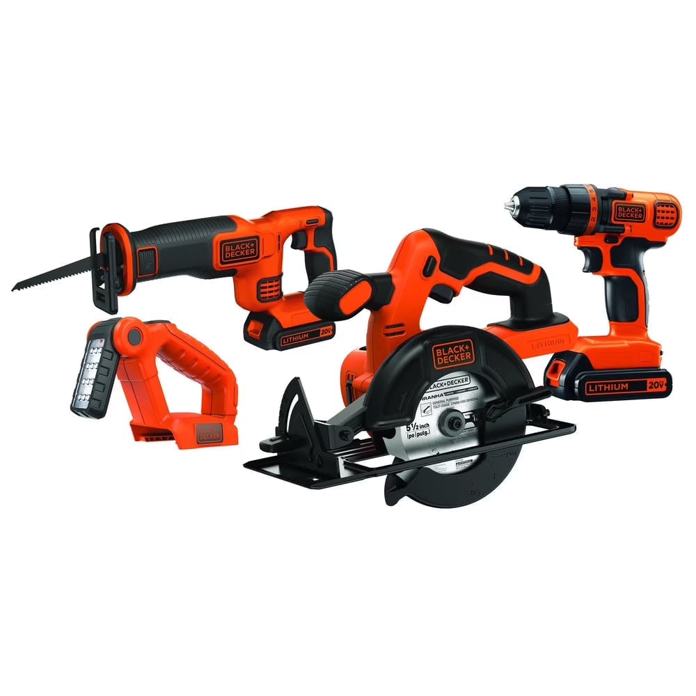 BLACK+DECKER 20V, Cordless Power Tool Set, 1.5 Ah, Battery Included