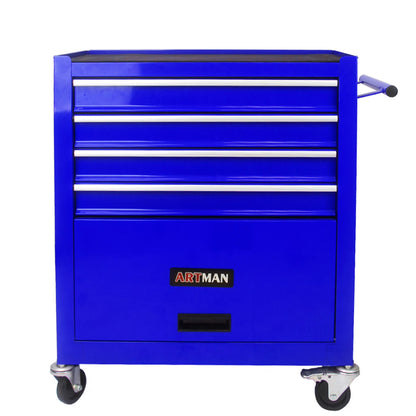 4 Drawers Multifunctional Tool Cart with Wheel Steel Tool Chest Storage Cabinet