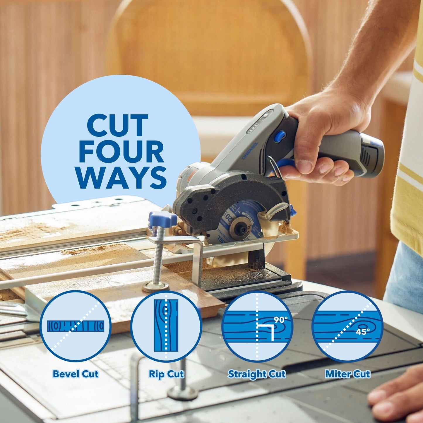 Dremel Blueprint Portable Saw Station with 12V Compact Circular Saw and Multi-Purpose Cutting Case (CS12V-S1C)