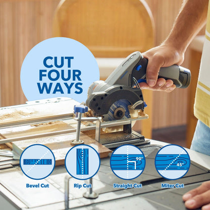 Dremel Blueprint Portable Saw Station with 12V Compact Circular Saw and Multi-Purpose Cutting Case (CS12V-S1C)