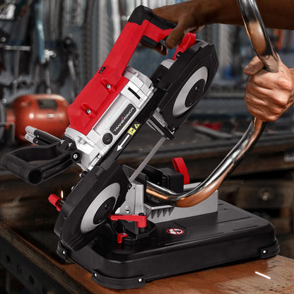 PowerSmart Electric Portable Band Saw Removable Alloy Steel Base 10 Amp Cut Precision Variable Speed