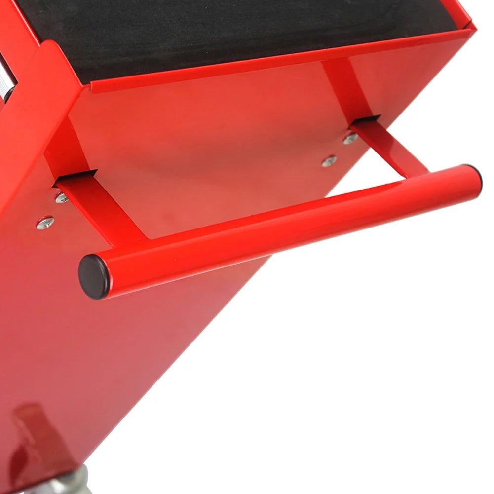 Rolling Tool Storage Cabinet With 4 Drawers, 4 Wheels, 2 Parking Brakes Tool Chest Cart, 5-Tier Rolling Tool Set for Handyman, Workshop, Home (Red)