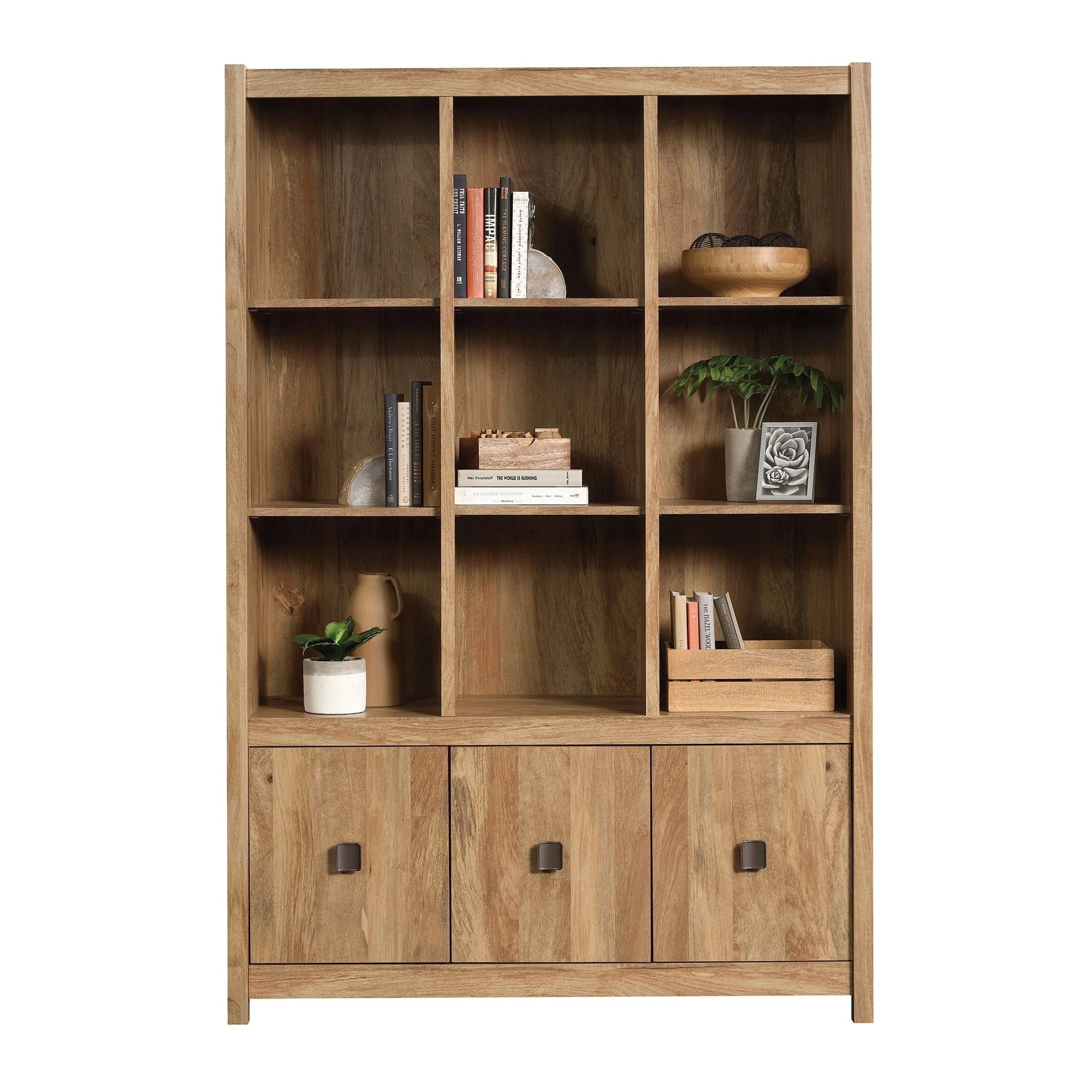 Sauder Cannery Bridge Bookcase Storage Wall Unit, Sindoori Mango Finish