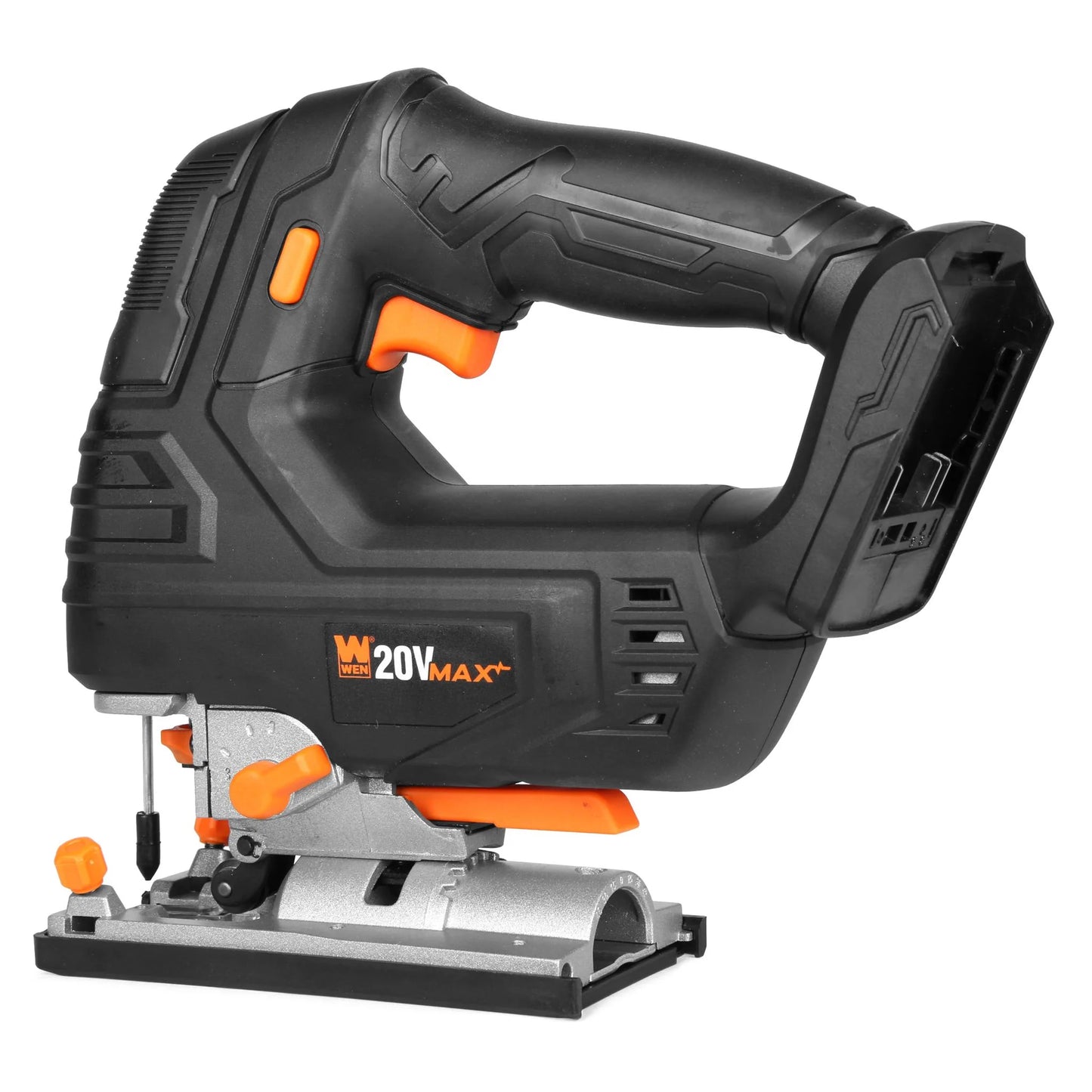 WEN 20V Max Cordless Brushless Jigsaw with 4.0 Ah Lithium Ion Battery and Charger
