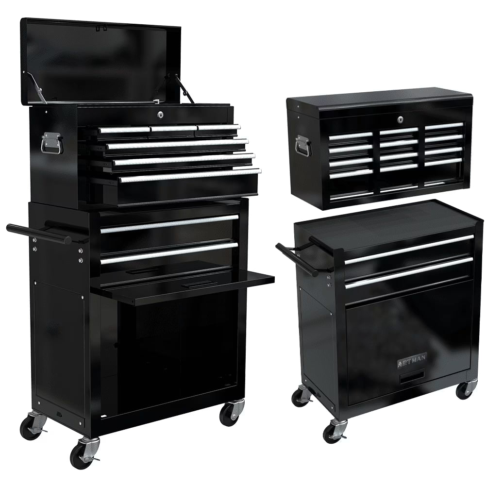 WLVOS Rolling Tool Chest with Lock, Removable Storage Cabinet, 8-Drawer, Blue