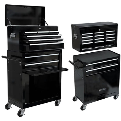 WLVOS Rolling Tool Chest with Lock, Removable Storage Cabinet, 8-Drawer, Blue