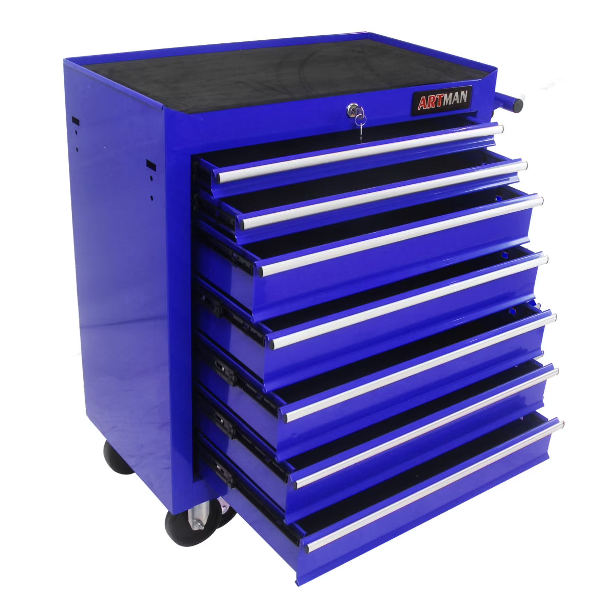 7-Drawer Metal Rolling Tool Chest with Wheels, Tool Storage Cabinet with Locking System, Toolbox with Wheels for Garage, Warehouse, Workshop, Repair Shop, Red