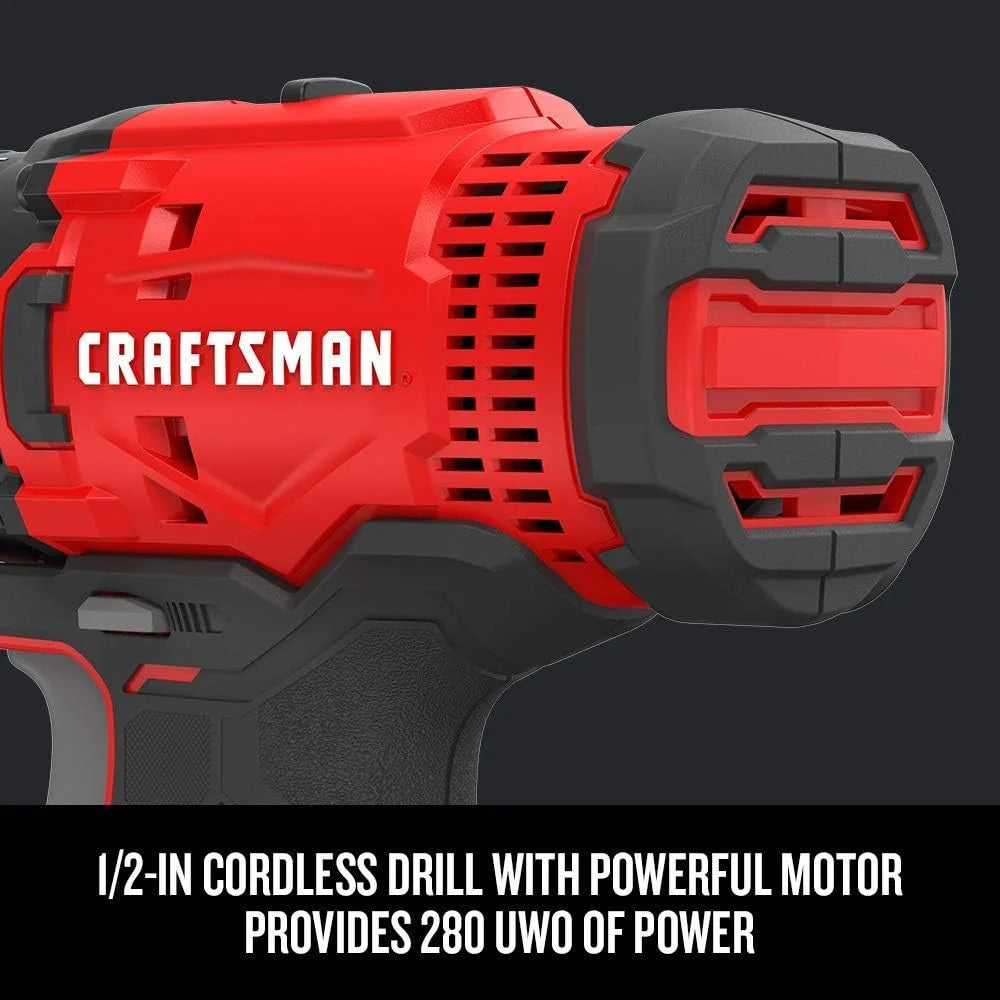 Powerful Cordless Drill and Impact Driver Combo Kit with LED Lights