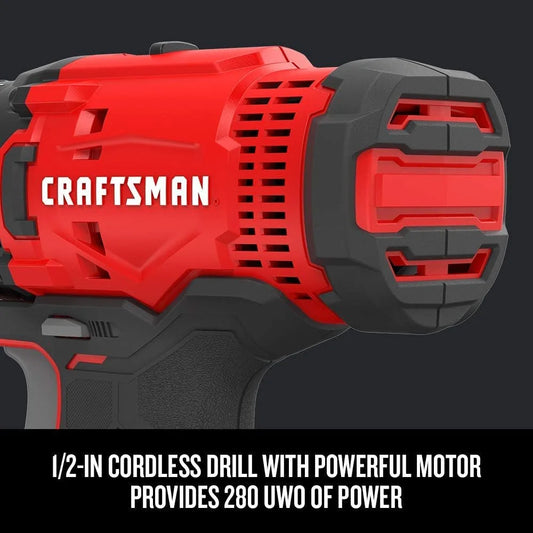 Powerful Cordless Drill and Impact Driver Combo Kit with LED Lights